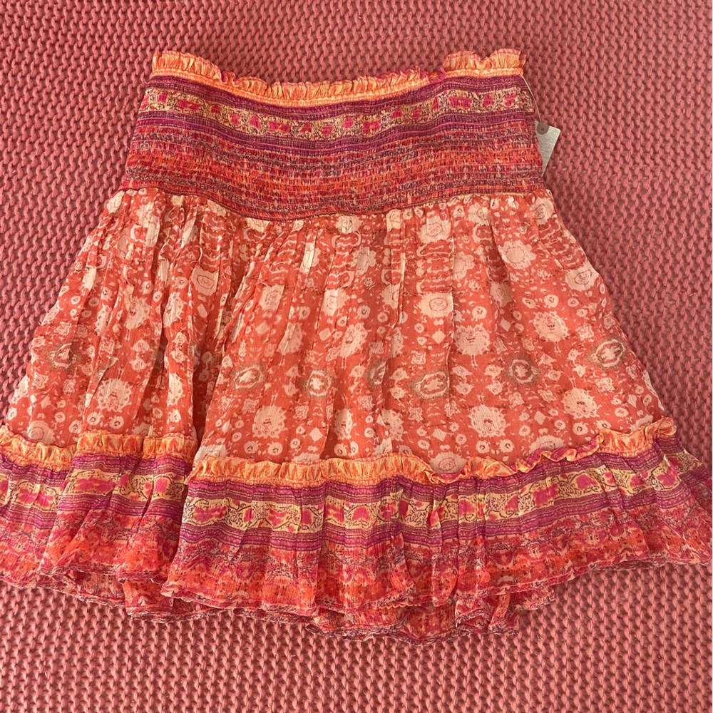 Anthropologie floral mini skirt Size S